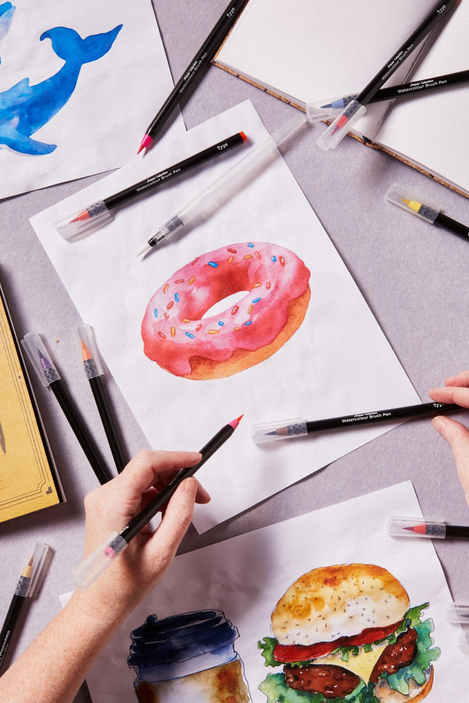 Typo Watercolour Brush Pen 20Pk 1 Typo Watercolour Brush Pen 20Pk