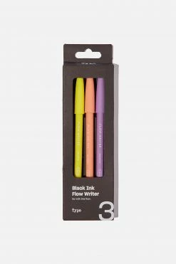 Cheap Stationery Store 23 Typo Black Ink Flow Writer Pen 3Pk