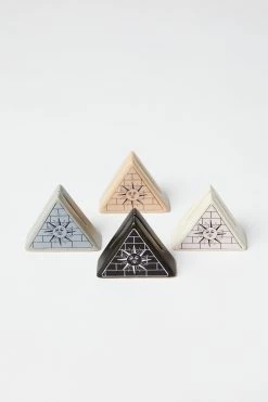 Typo Ceramic Card Holder 4 Pack